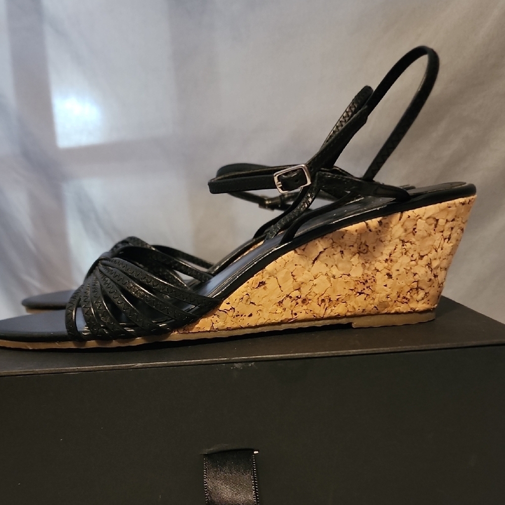 GNW Black Strappy Heels - Picture 3 of 6